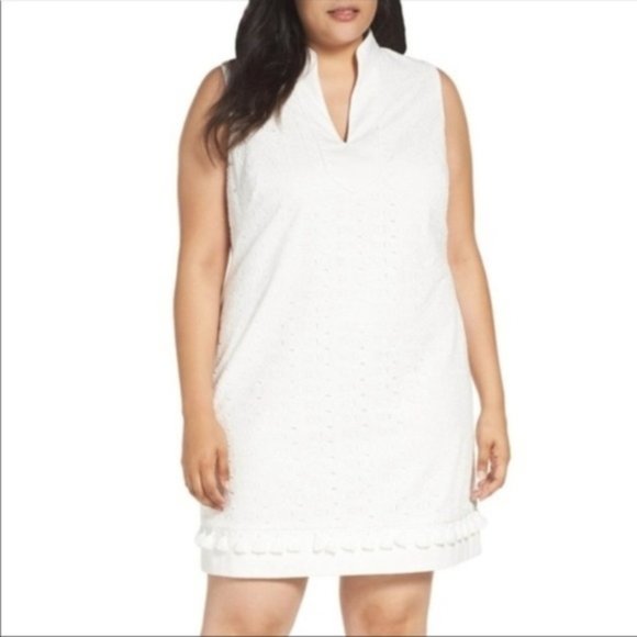 eliza j mandarin collar shift dress